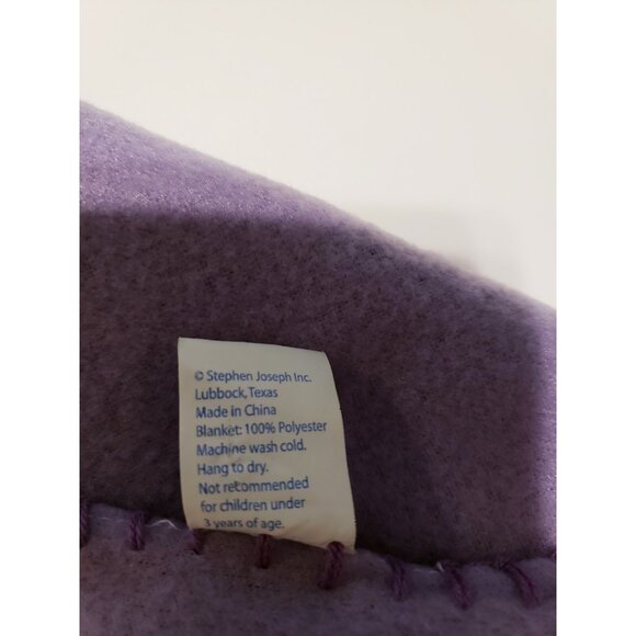 Stephen Joseph Blanket Purple Butterfly Baby Girl light fleece - Picture 4 of 5